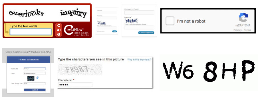 CAPTCHA code formulier webdesign