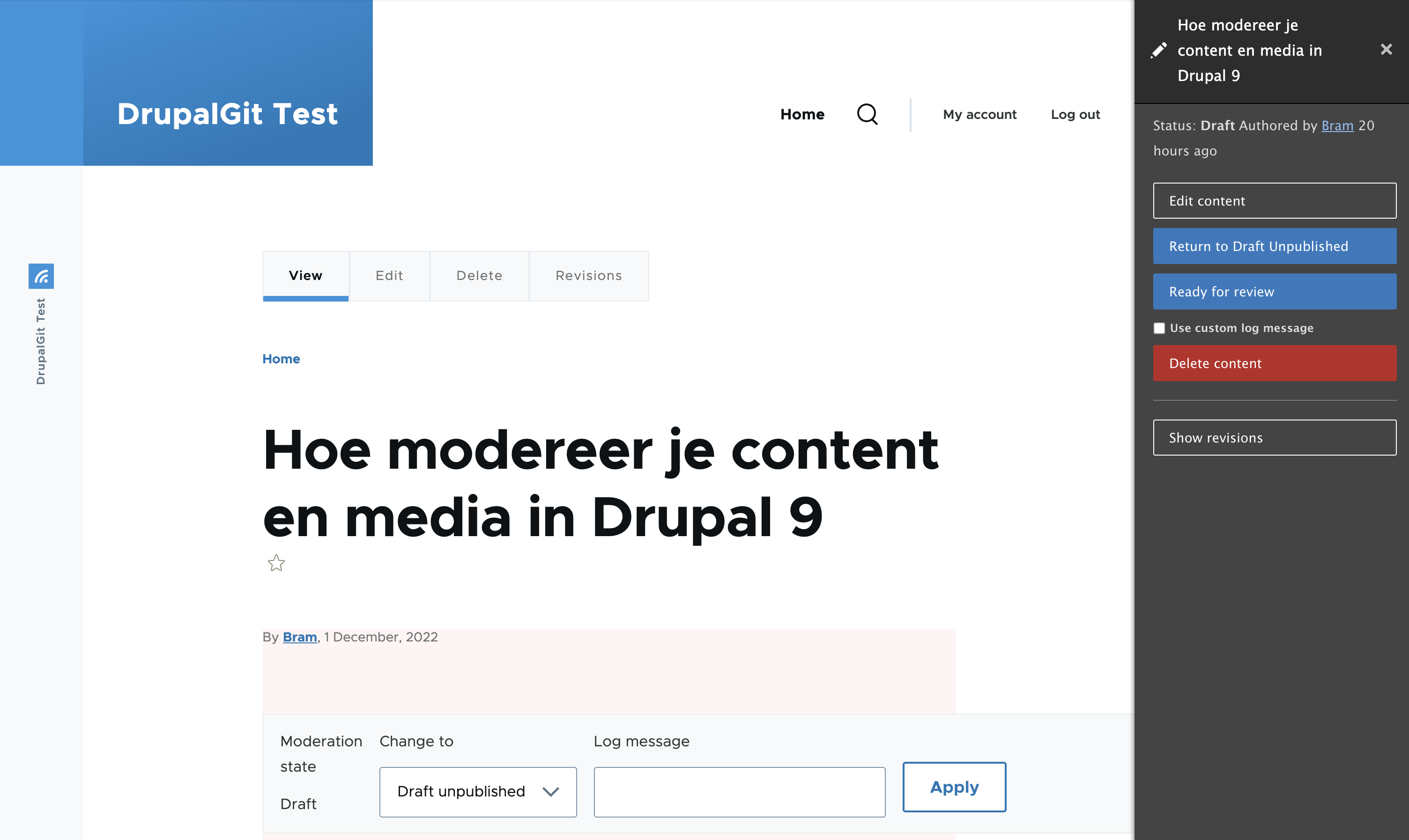 Content moderatie tutorial voor het Drupal CMS